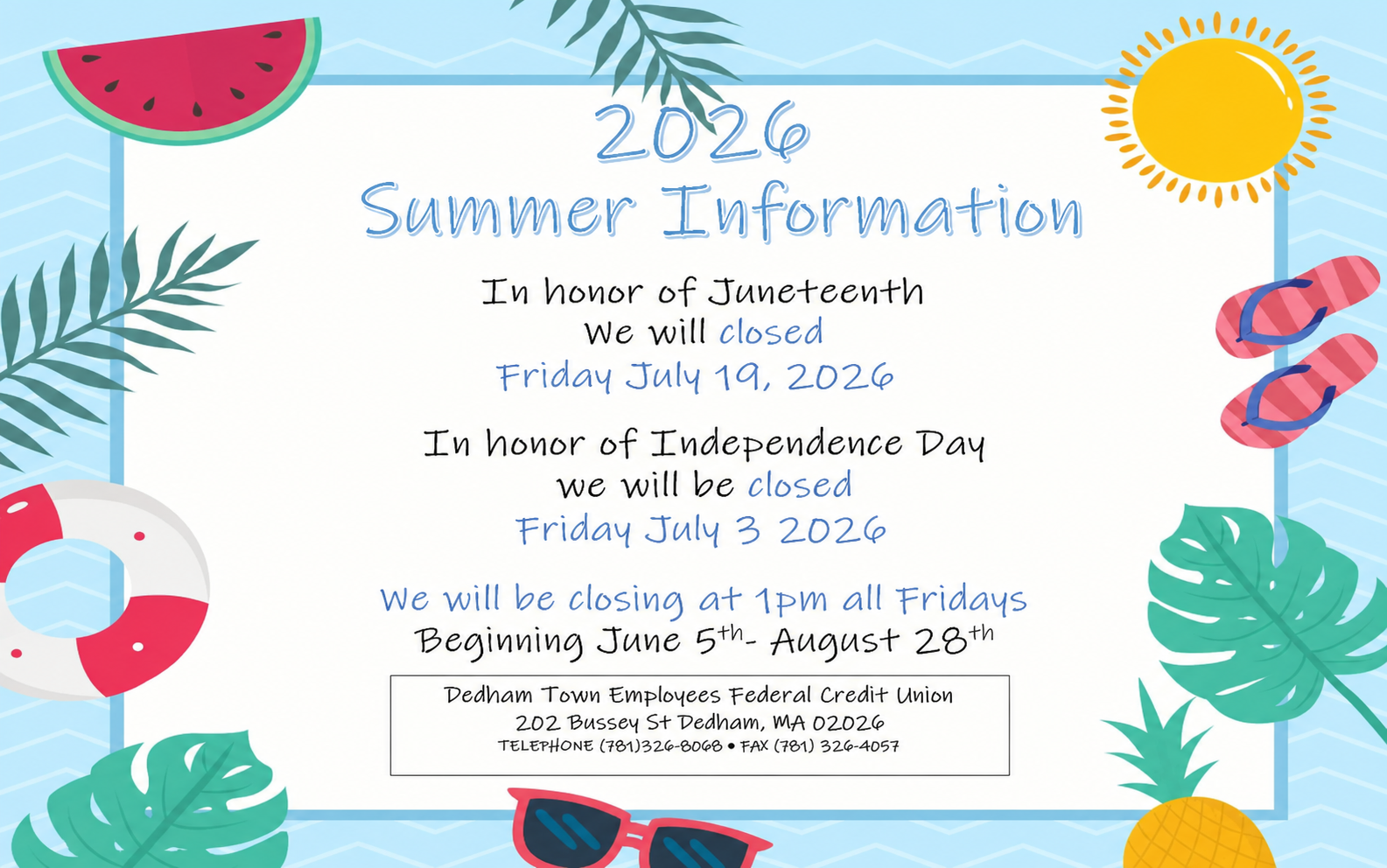 summer hours